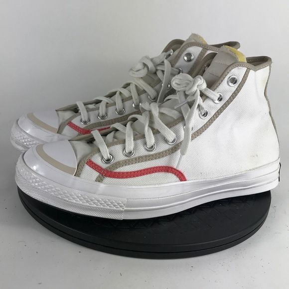 Converse Chuck 70 Hi White Canvas Shoes 171408C Men’s Size 10.5 - Picture 1 of 12